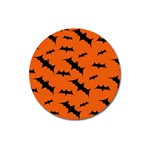 Halloween Card With Bats Flying Pattern Magnet 3  (Round)