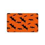 Halloween Card With Bats Flying Pattern Magnet (Name Card)