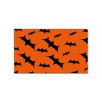Halloween Card With Bats Flying Pattern Sticker Rectangular (10 pack)
