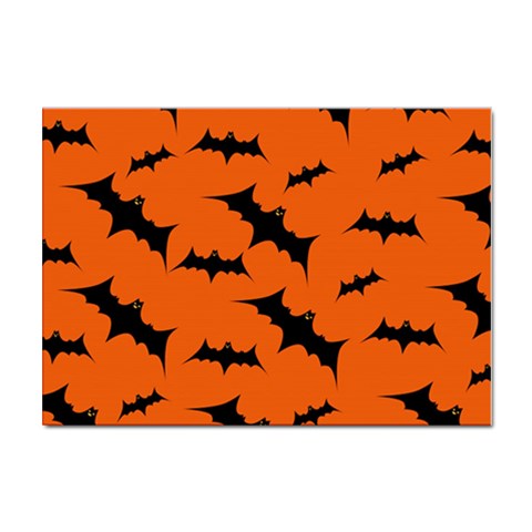 Halloween Card With Bats Flying Pattern Sticker A4 (100 pack) from ArtsNow.com Front