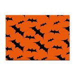 Halloween Card With Bats Flying Pattern Sticker A4 (100 pack)
