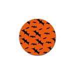 Halloween Card With Bats Flying Pattern Golf Ball Marker