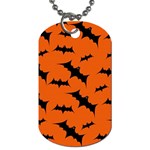 Halloween Card With Bats Flying Pattern Dog Tag (Two Sides)