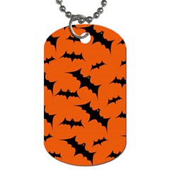 Halloween Card With Bats Flying Pattern Dog Tag (Two Sides) from ArtsNow.com Back