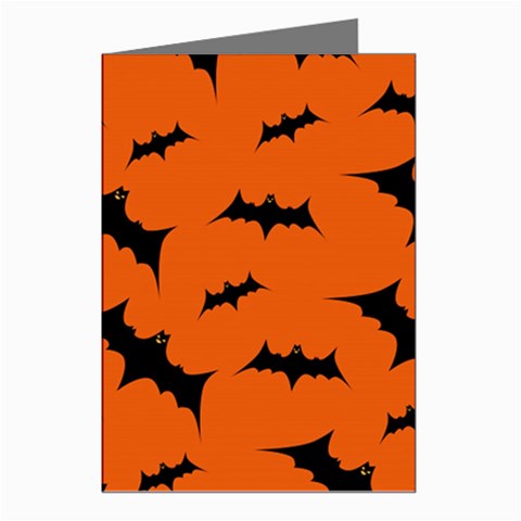 Halloween Card With Bats Flying Pattern Greeting Cards (Pkg of 8) from ArtsNow.com Left