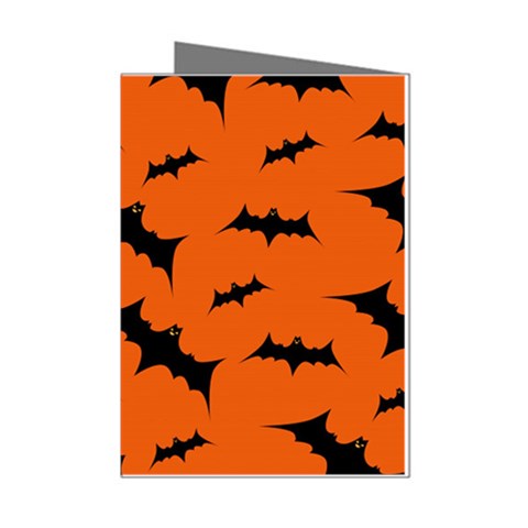 Halloween Card With Bats Flying Pattern Mini Greeting Cards (Pkg of 8) from ArtsNow.com Left