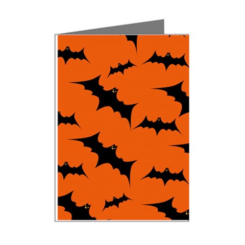 Halloween Card With Bats Flying Pattern Mini Greeting Cards (Pkg of 8) from ArtsNow.com Right