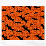 Halloween Card With Bats Flying Pattern Rectangular Jigsaw Puzzl