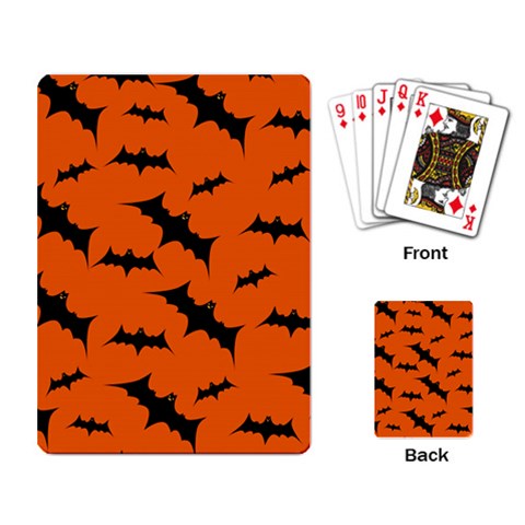 Halloween Card With Bats Flying Pattern Playing Cards Single Design (Rectangle) from ArtsNow.com Back