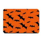 Halloween Card With Bats Flying Pattern Small Doormat