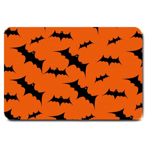 Halloween Card With Bats Flying Pattern Large Doormat from ArtsNow.com 30 x20  Door Mat