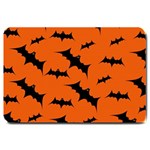 Halloween Card With Bats Flying Pattern Large Doormat