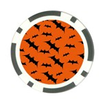 Halloween Card With Bats Flying Pattern Poker Chip Card Guard