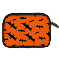 Halloween Card With Bats Flying Pattern Digital Camera Leather Case from ArtsNow.com Back