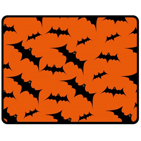 Halloween Card With Bats Flying Pattern Fleece Blanket (Medium) from ArtsNow.com 60 x50  Blanket Front