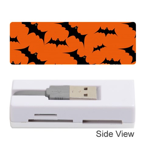 Halloween Card With Bats Flying Pattern Memory Card Reader (Stick) from ArtsNow.com Front