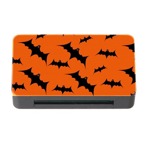 Halloween Card With Bats Flying Pattern Memory Card Reader with CF from ArtsNow.com Front