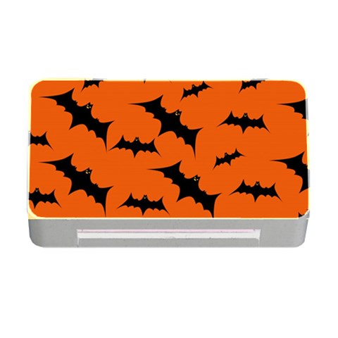 Halloween Card With Bats Flying Pattern Memory Card Reader with CF from ArtsNow.com Front