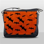 Halloween Card With Bats Flying Pattern Messenger Bag