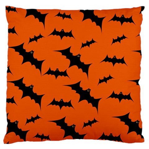 Halloween Card With Bats Flying Pattern Large Cushion Case (Two Sides) from ArtsNow.com Front