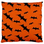 Halloween Card With Bats Flying Pattern Large Cushion Case (Two Sides)