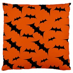 Halloween Card With Bats Flying Pattern Large Cushion Case (Two Sides) from ArtsNow.com Back