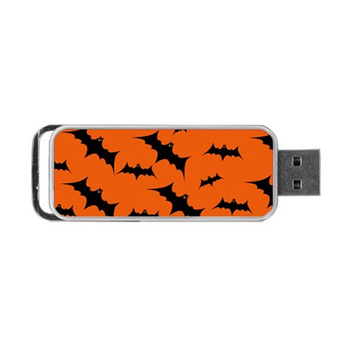 Halloween Card With Bats Flying Pattern Portable USB Flash (Two Sides) from ArtsNow.com Front