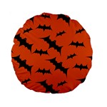 Halloween Card With Bats Flying Pattern Standard 15  Premium Round Cushions