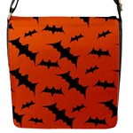 Halloween Card With Bats Flying Pattern Flap Closure Messenger Bag (S)
