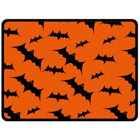 Halloween Card With Bats Flying Pattern Two Sides Fleece Blanket (Large) from ArtsNow.com 80 x60  Blanket Front