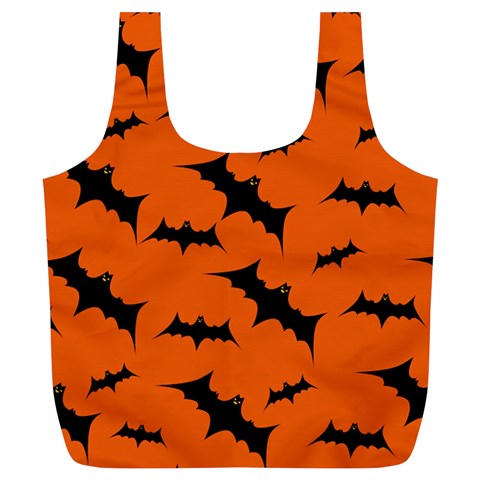 Halloween Card With Bats Flying Pattern Full Print Recycle Bag (XL) from ArtsNow.com Front