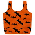 Halloween Card With Bats Flying Pattern Full Print Recycle Bag (XL)