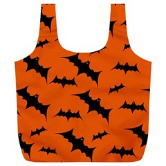 Halloween Card With Bats Flying Pattern Full Print Recycle Bag (XL) from ArtsNow.com Back
