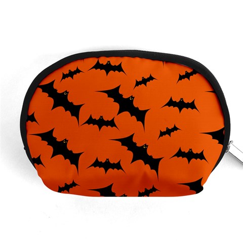 Halloween Card With Bats Flying Pattern Accessory Pouch (Medium) from ArtsNow.com Front