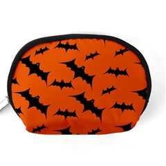 Halloween Card With Bats Flying Pattern Accessory Pouch (Medium) from ArtsNow.com Back