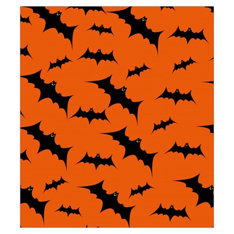 Halloween Card With Bats Flying Pattern Drawstring Pouch (Small) from ArtsNow.com Front