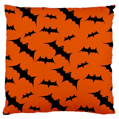 Halloween Card With Bats Flying Pattern Large Premium Plush Fleece Cushion Case (One Side) from ArtsNow.com Front