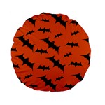 Halloween Card With Bats Flying Pattern Standard 15  Premium Flano Round Cushions