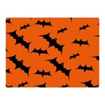 Halloween Card With Bats Flying Pattern Two Sides Premium Plush Fleece Blanket (Mini)