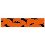 Halloween Card With Bats Flying Pattern Small Premium Plush Fleece Scarf