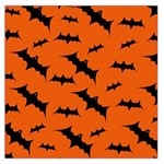 Halloween Card With Bats Flying Pattern Square Satin Scarf (36  x 36 )
