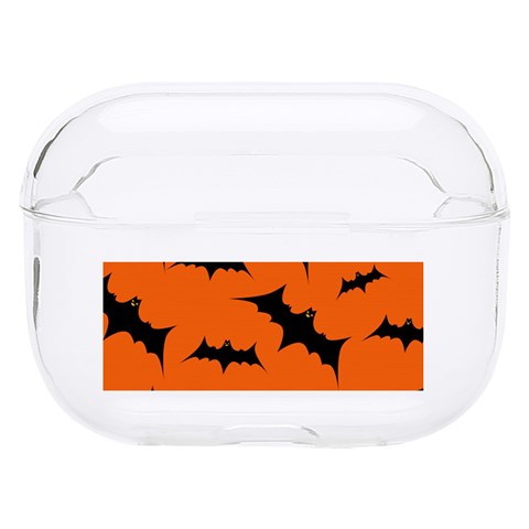 Halloween Card With Bats Flying Pattern Hard PC AirPods Pro Case from ArtsNow.com Front