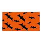 Halloween Card With Bats Flying Pattern Satin Wrap 35  x 70 