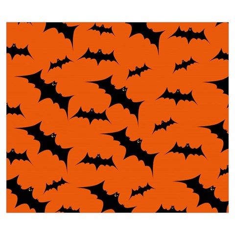 Halloween Card With Bats Flying Pattern Zipper Large Tote Bag from ArtsNow.com Back
