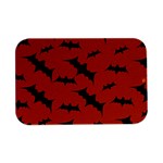 Halloween Card With Bats Flying Pattern Open Lid Metal Box (Silver)  