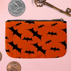Halloween Card With Bats Flying Pattern Large Coin Purse from ArtsNow.com Back