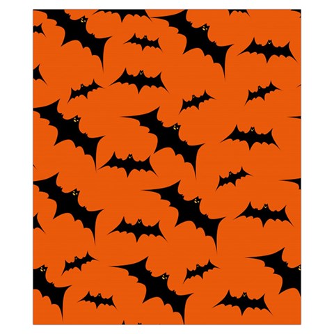 Halloween Card With Bats Flying Pattern Drawstring Pouch (XS) from ArtsNow.com Back