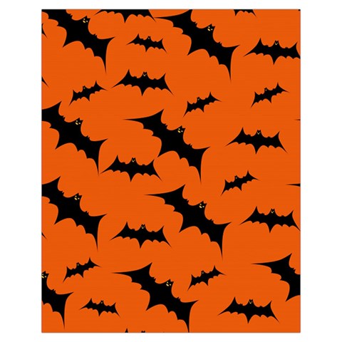 Halloween Card With Bats Flying Pattern Drawstring Pouch (XL) from ArtsNow.com Front