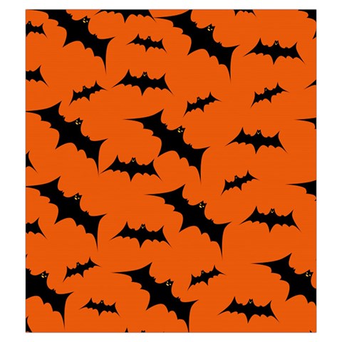 Halloween Card With Bats Flying Pattern Drawstring Pouch (2XL) from ArtsNow.com Back