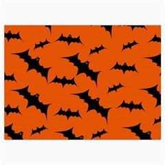 Halloween Card With Bats Flying Pattern Roll Up Canvas Pencil Holder (M) from ArtsNow.com Front